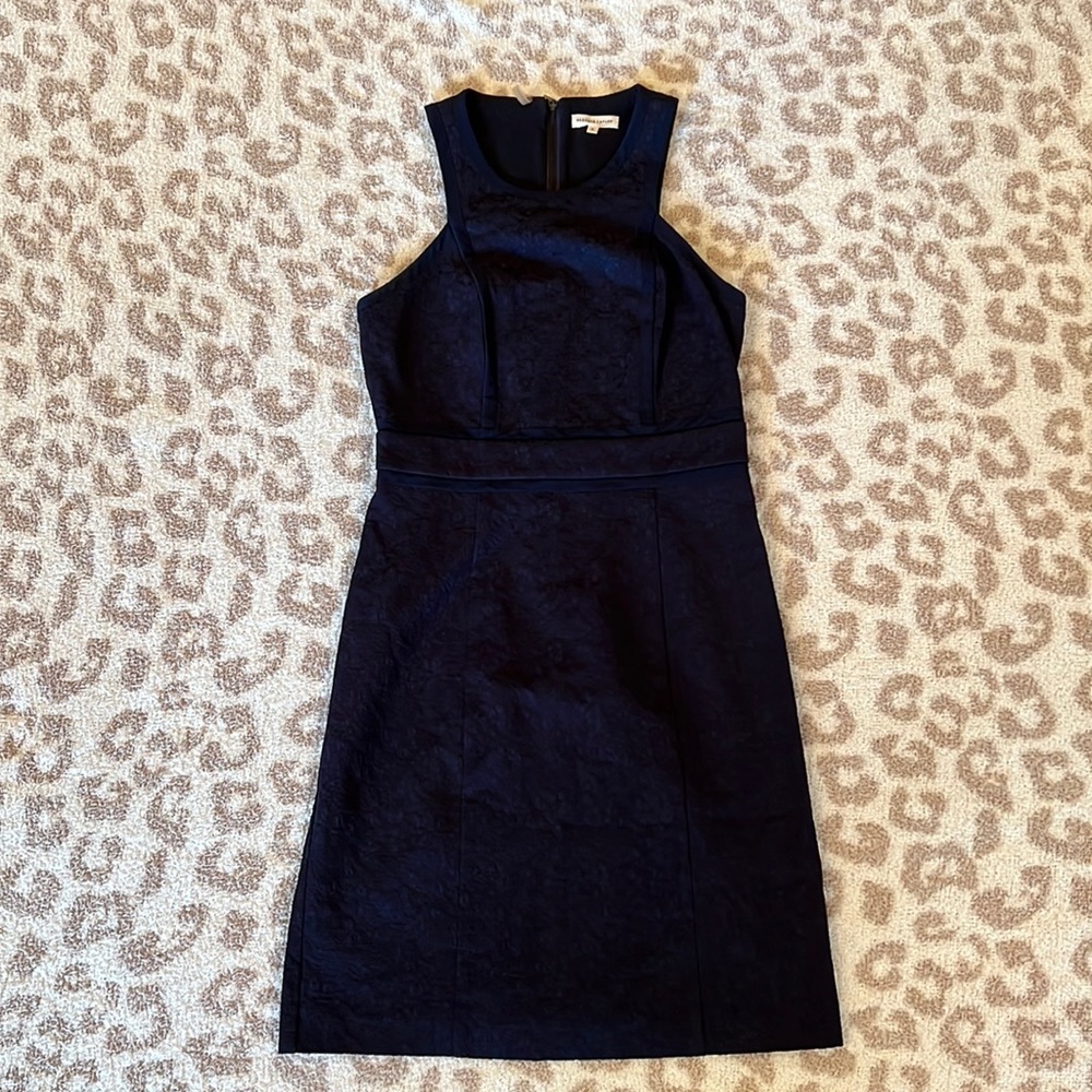 Rebecca Taylor. Structured Navy Lace Dress. Size 4. Great Condition.